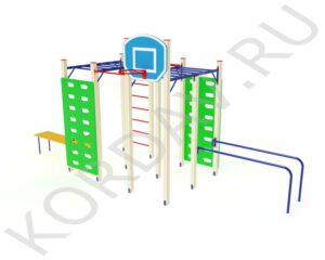 Баскетбольное кольцо, шведская стенка, скамья, турник, лазилки СК 6.351 (0)